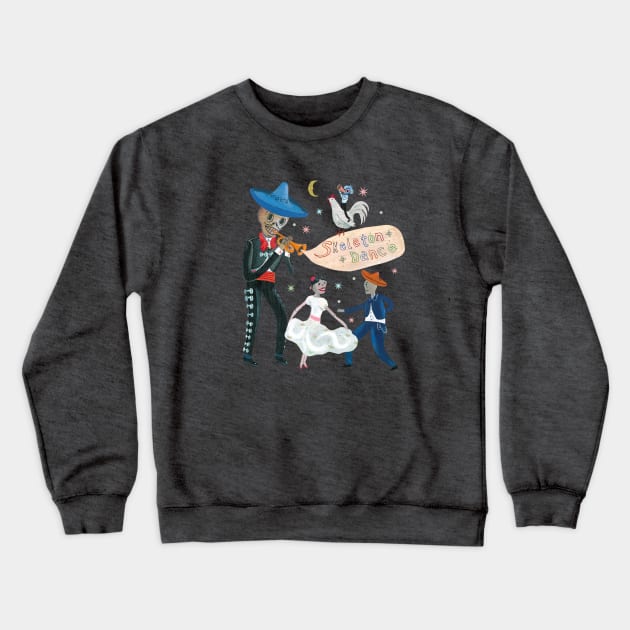 Skeleton Dance Crewneck Sweatshirt by John Parra Art